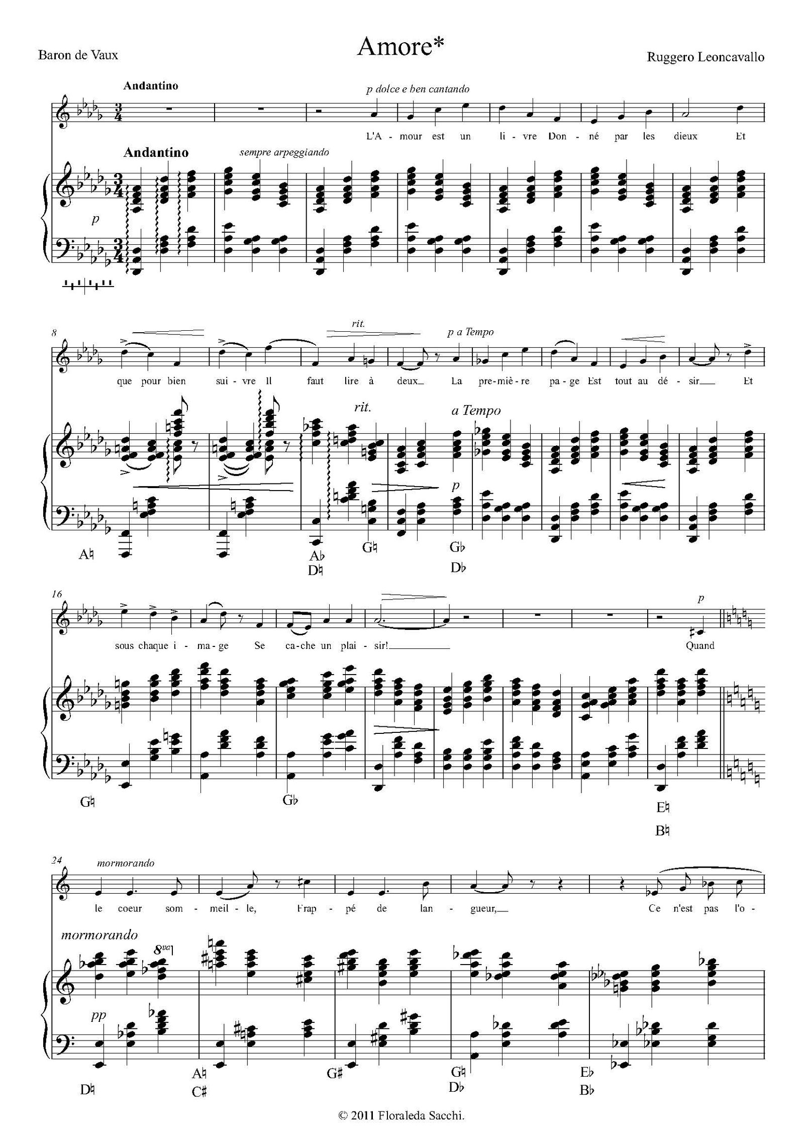 Leoncavallo: 11 Romanze (High Voice, Harp) - Floraleda Sacchi